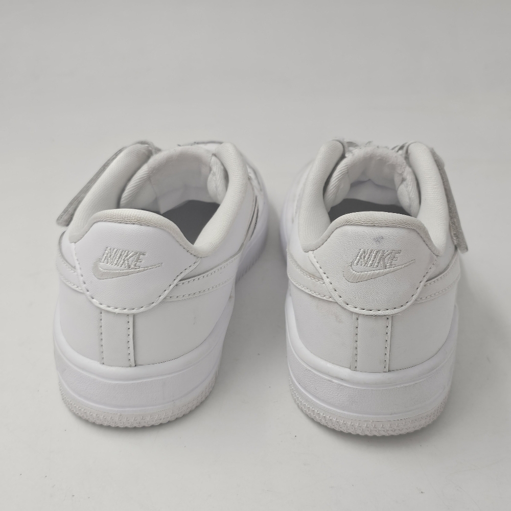 Nike Force 1 Low EasyOn Sneakers Little Kid Triple White Leather Size 1Y - Picture 7 of 9